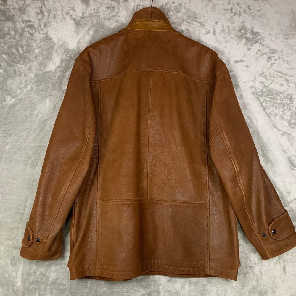 Lone Pine Aspen American Made Leather Jacket Mens 40 Brown Field Rancher Bomber - Picture 11 of 16
